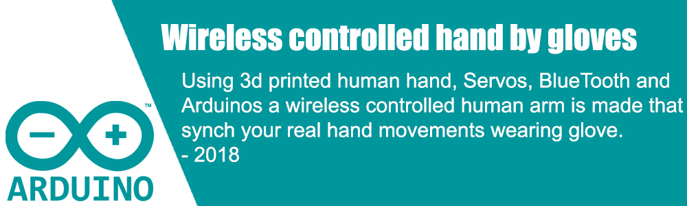 Wireless Controlled hand by glove Arduino