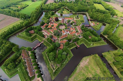 Star Shaped Fort Bourtange in Netherlands