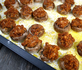 Oppskrift Fylt Sopp Fløtesaus Sjampinjong Tapas Vegantapas Vegetartapas Havrefløte