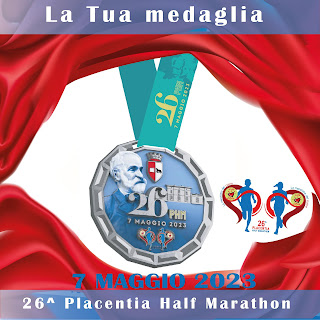 La medaglia da collezione della 26°Placentia Half Marathon