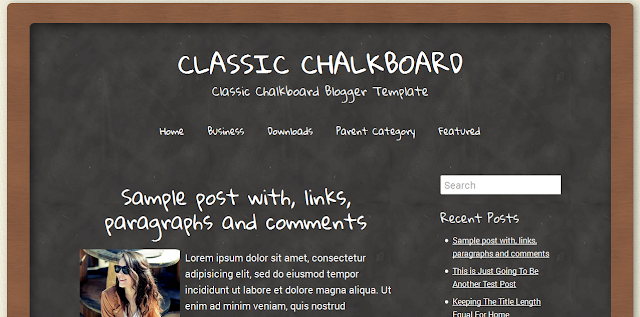 Chalkboard Free Blogger Template