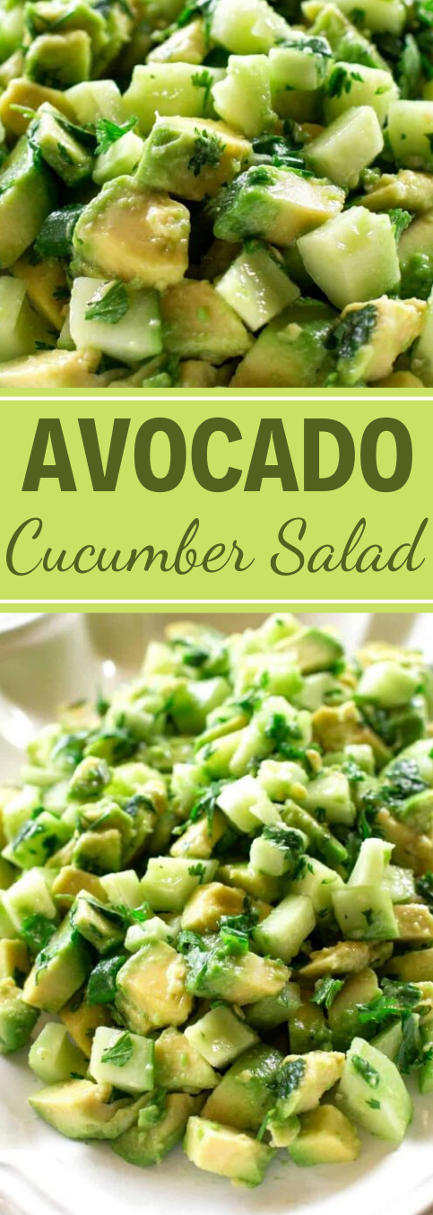 AVOCADO CUCUMBER SALAD #vegetarian #cucumber #salad #avocado #easy