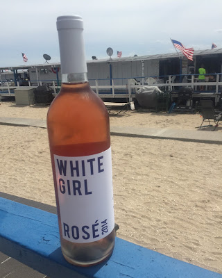 white girl rose-beach day