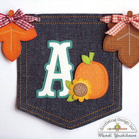 Doodlebug Design Flea Market Thankful Denim Fall Banner by Mendi Yoshikawa