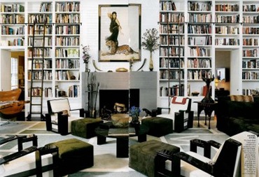 Bookshelves with Ladders Diane von Furstenberg 