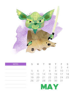 Calendario 2019 de Star Wars para Imprimir Gratis. 