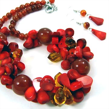 Red fashion jewelry