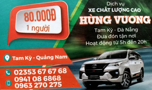 Hệ thống xe buýt, xe du lịch, taxi Đà Nẵng, Quảng Nam, Huế