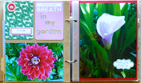 6x8 pocket scrapbook, studio calico sandlot kit, Take a Deep Breath in my Garden, 4x6 photo, 6x8 photo, 3x4 Project Life cards, Project Life