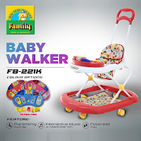 Baby Walker Family FB221K Upin Ipin Mainan Musik "HP" 2 in 1 Alat Belajar Jalan & Dorongan Bayi