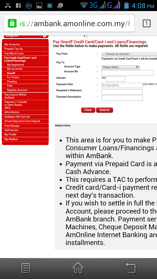 Sesuka Hati Ku Cara Bayar Loan Kereta Melalui Ambank Online Loan
