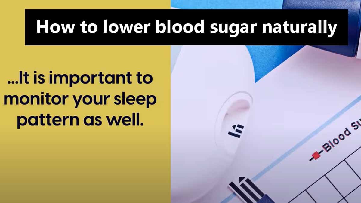 How to lower blood sugar naturally?