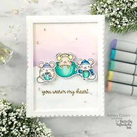 Sunny Studio Stamps: Merry Mice Customer Card by Ashley Ebben