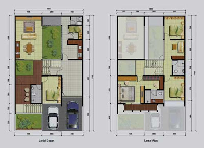 Denah Rumah Dengan Ukuran 8 x 10 Meter