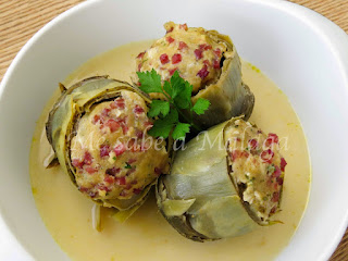 receta malagueña alcachofas rellenas