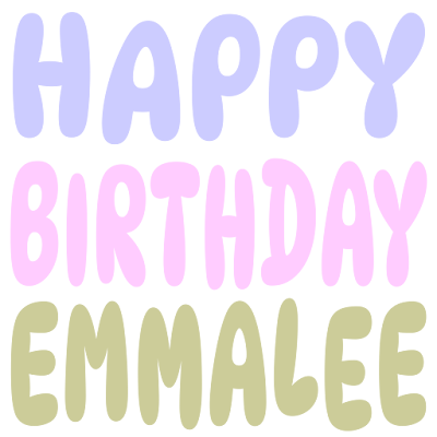 Happy Birthday Emmalee (Sticker)