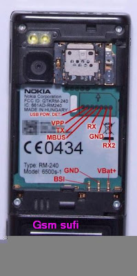 Nokia 6500s Pinout problem Solution