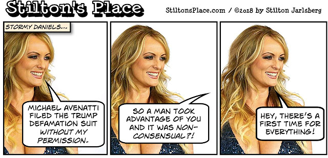 stilton’s place, stilton, political, humor, conservative, cartoons, jokes, hope n’ change, hockey, puck, shooter, stormy daniels, murphy brown, birthday