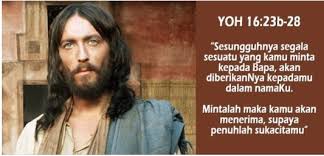 Yohanes 16:23-26: Doa dalam Nama Yesus Yohanes 16:23-26: Doa dalam Nama Yesus