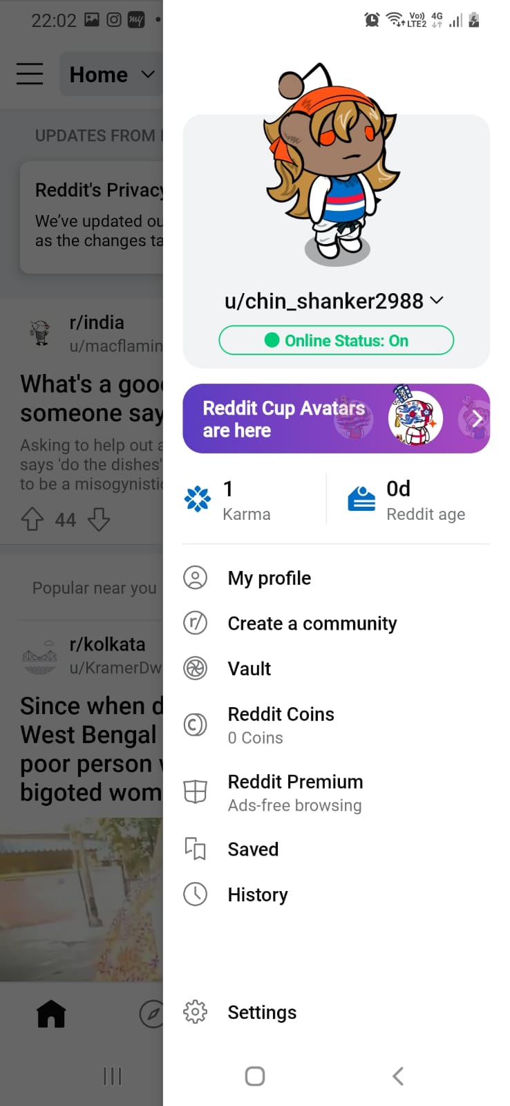 How Can I Unhide a Reddit Post - On a Mobile and Handheld Devices - Step 2