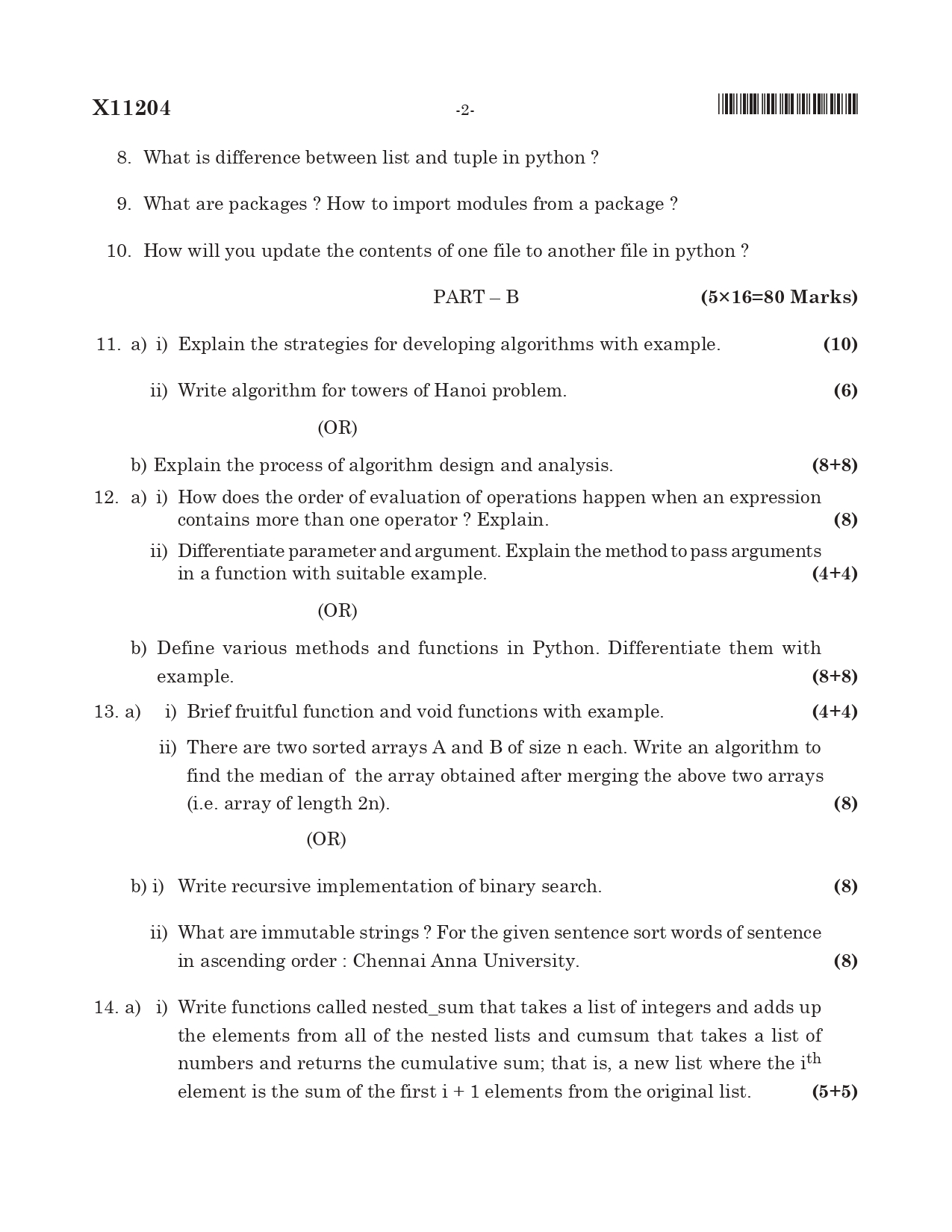 Anna University GE 8151 – Problem Solving and Python Programming For ...