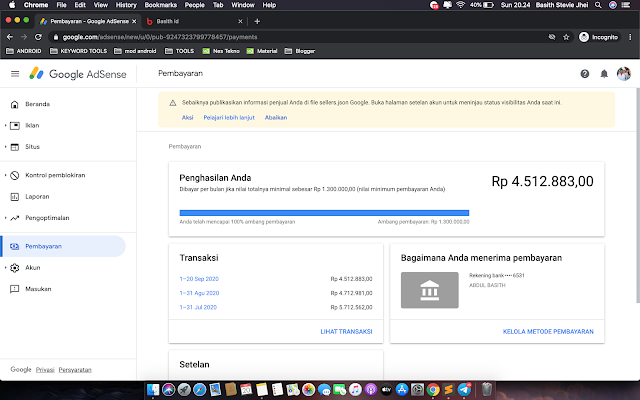 Cara Menerima Gaji atau Pembayaran Dari Google Adsense