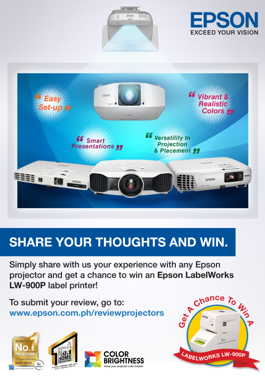 Epson Share your Thoughts and Win Promo