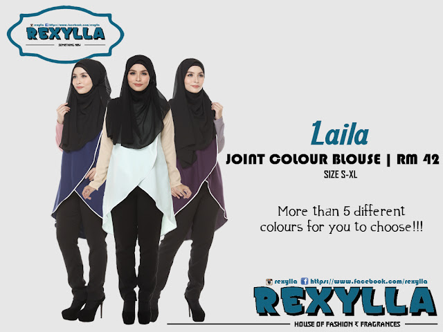 rexylla, joint colour, joint colour blouse, laila collection