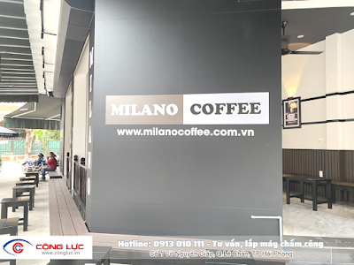 Cộng Lực lắp đặt máy chấm công ở MILANO COFFEE số 10 Đông Khê