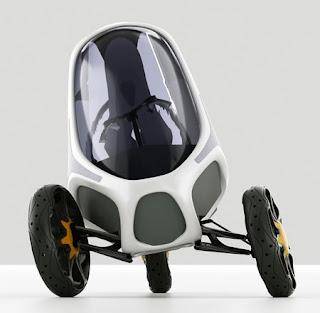 One seater urban city vehicle futuristic Concept Car