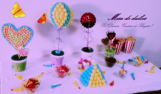 Decoración mesa de dulces para bodas, bautizos, comuniones, cumpleaños o cualquier evento