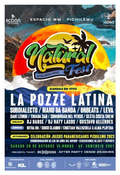 cartel natural fest pichilemu