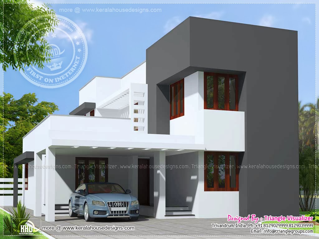  Small  budget modern house  in 1600 sq feet Home  Kerala  Plans 
