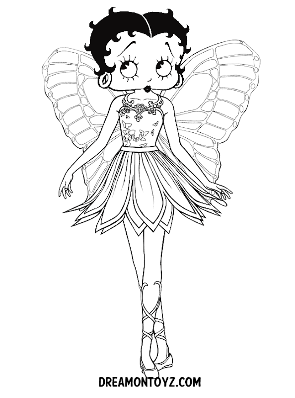 New Betty Boop coloring pages and black and white pictures title=