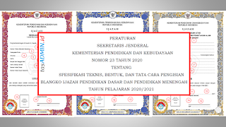 Juknis Penulisan Ijazah SD SMP SMK Tahun 2021