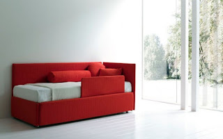 Modern Design  Sleeper Sofas with Red Color