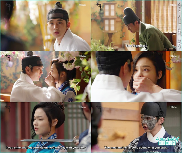 hwa goong sneaked into the flower garden and accidentally saw crown prince - Ruler: Master of the Mask: Episode 1 & 2 