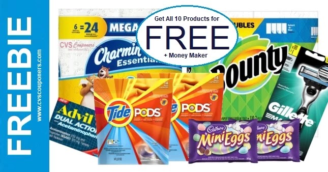 FREE Bounty, Charmin, Tide, Gillette at CVS