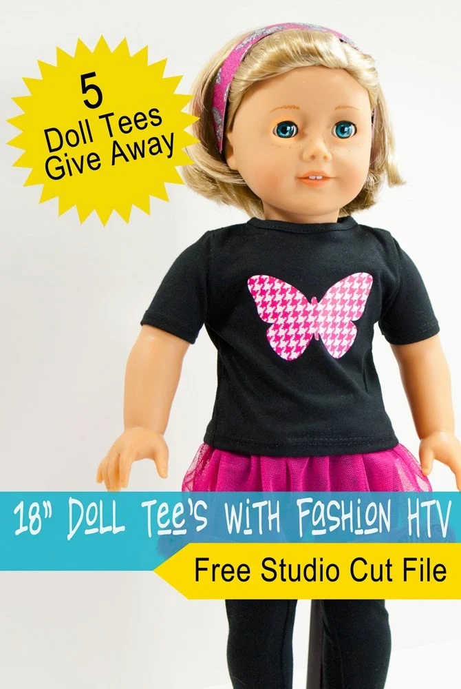 Heat Transfer Vinyl, HTV, doll tees, Silhouette tutorial, DIY, do it yourself