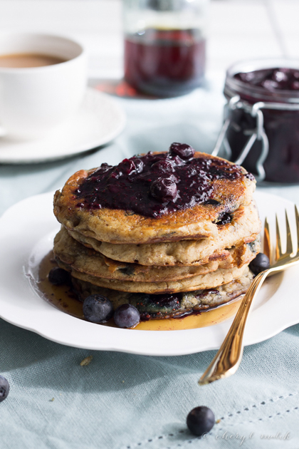 Pancake Day Healthy Recipe Blueberry, Lemon & Poppy Seeds, Vegan Pancake