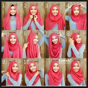 Tutrial hijab segi empat