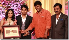 R.Parthiban at GV Prakash Kumar & Saindhavi Wedding Reception Photos