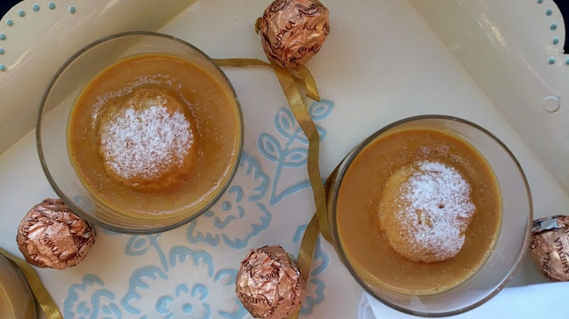 crema caramelo nata cuajada sin horno fácil rápido rico profiteroles choux vasito individual postre navidad fiesta celebración