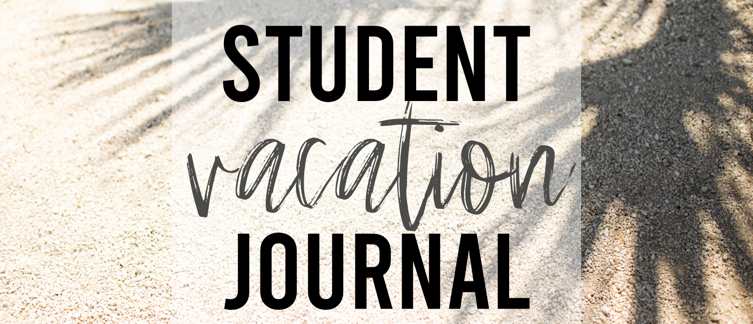 Student Vacation Journal for kids away, absent from school. Easy to prep & send with students so they can write & draw about their trip.