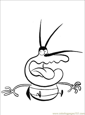 Oggy cockroaches coloring book 7