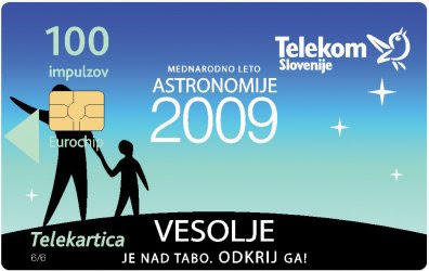 IYA 2009-themed phone cards of Slovenia