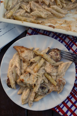 Creamy Penne w/ Chicken & Smoked Sausage {HUNGRY book tour} | www.girlichef.com