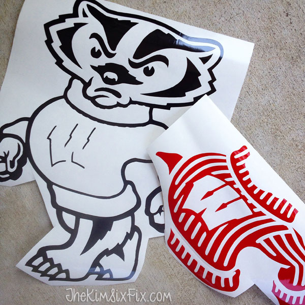 Bucky badger vinyl sticker