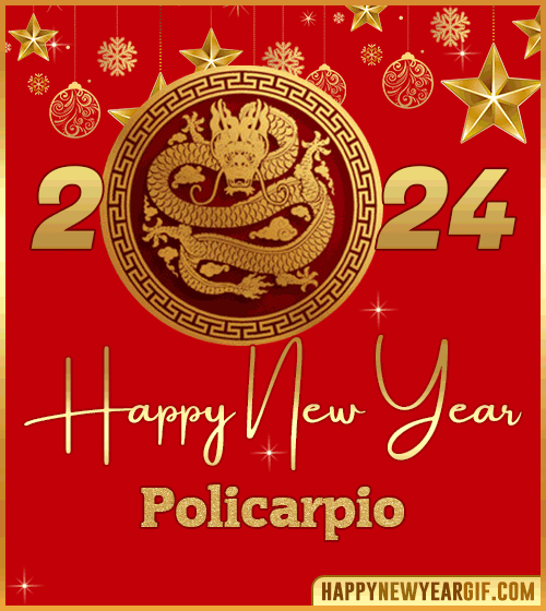 Happy New Year 2024 gif wishes Dragon Policarpio