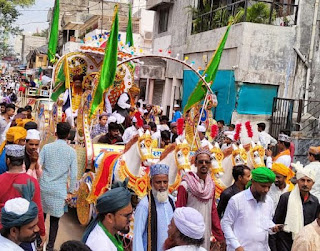 'ईद-ए-मिलादुन्नबी' निमित्त कारंजा शहरात भव्य मिरवणूक - Eid-e-Miladunnabi : Grand procession in Karanja lad